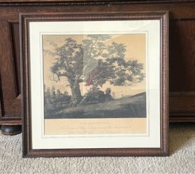 Antique Print of Brownell’s Charter Oak