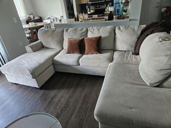 122 length x 88 wide two piece sectional