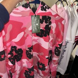 BRAND NEW Denim Tears “PINK”  Hoodie Size S 