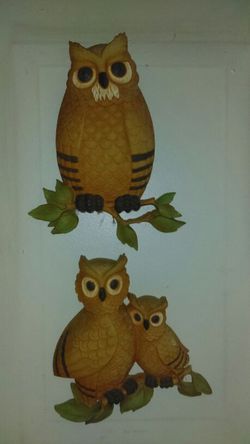 Plastic owl decor