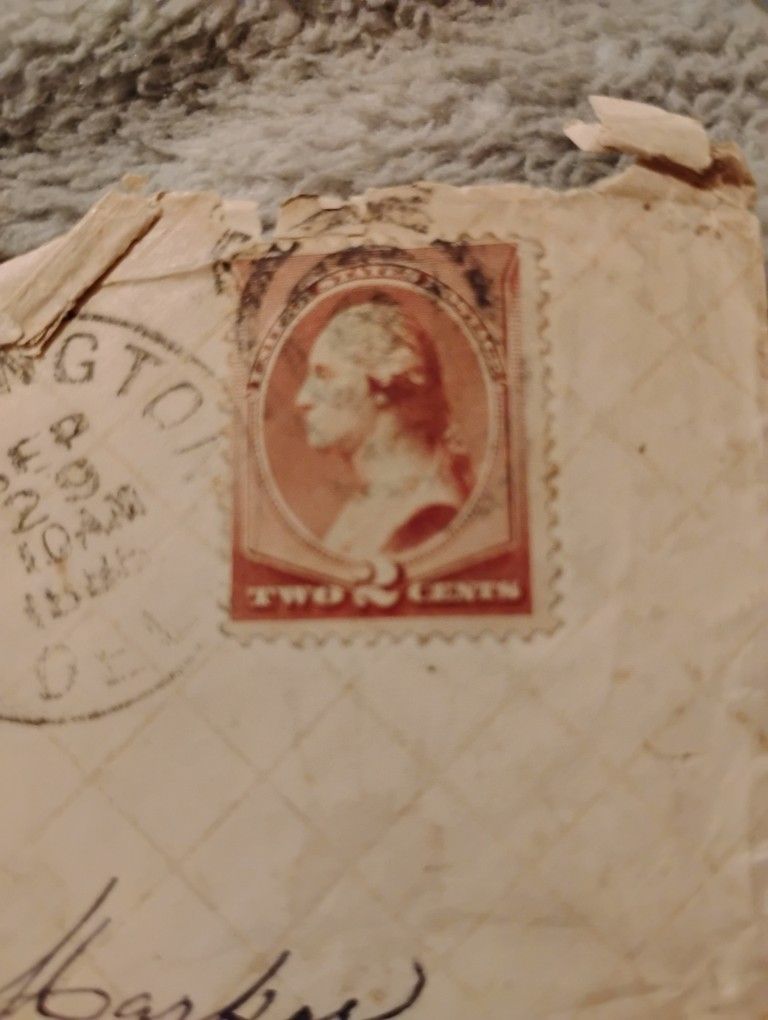 1886 Rare George Washington 2 Cent Postage Stamp