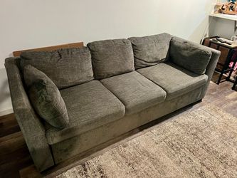 Gray Fabric 3-Seat Sofa