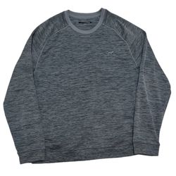 Greg Norman Shirt Men’s XXL Grey Thermal Long Sleeve Shark Logo Casual 