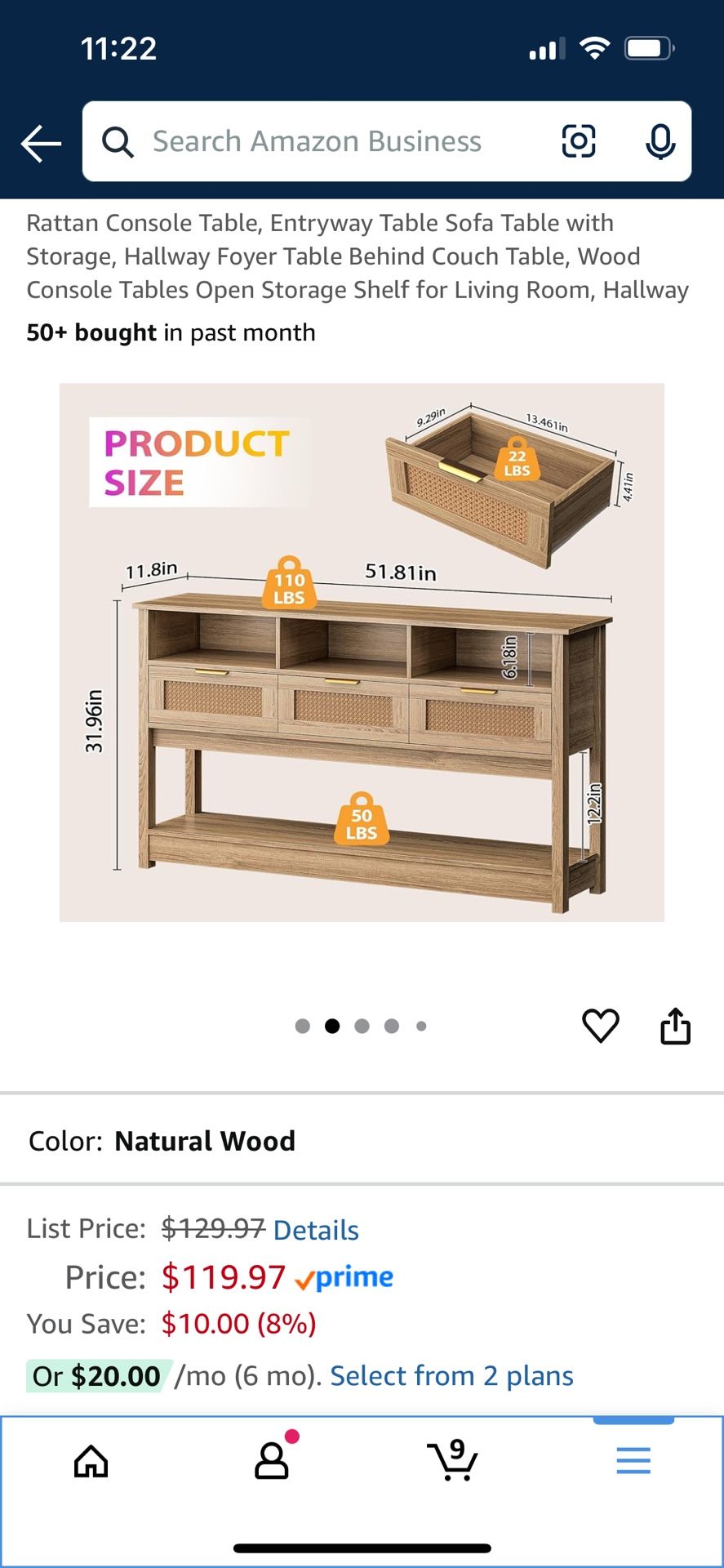 New Rattan Console Table, Entryway Table Sofa Table with Storage, Hallway Foyer Table Behind Couch Table, Wood Console Tables Open Storage Shelf for L