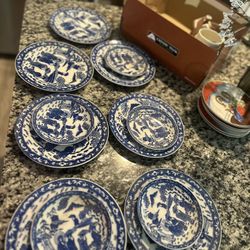 Banko Ware Platters, Treasure Ship  Round Plate, Japan Tableware 