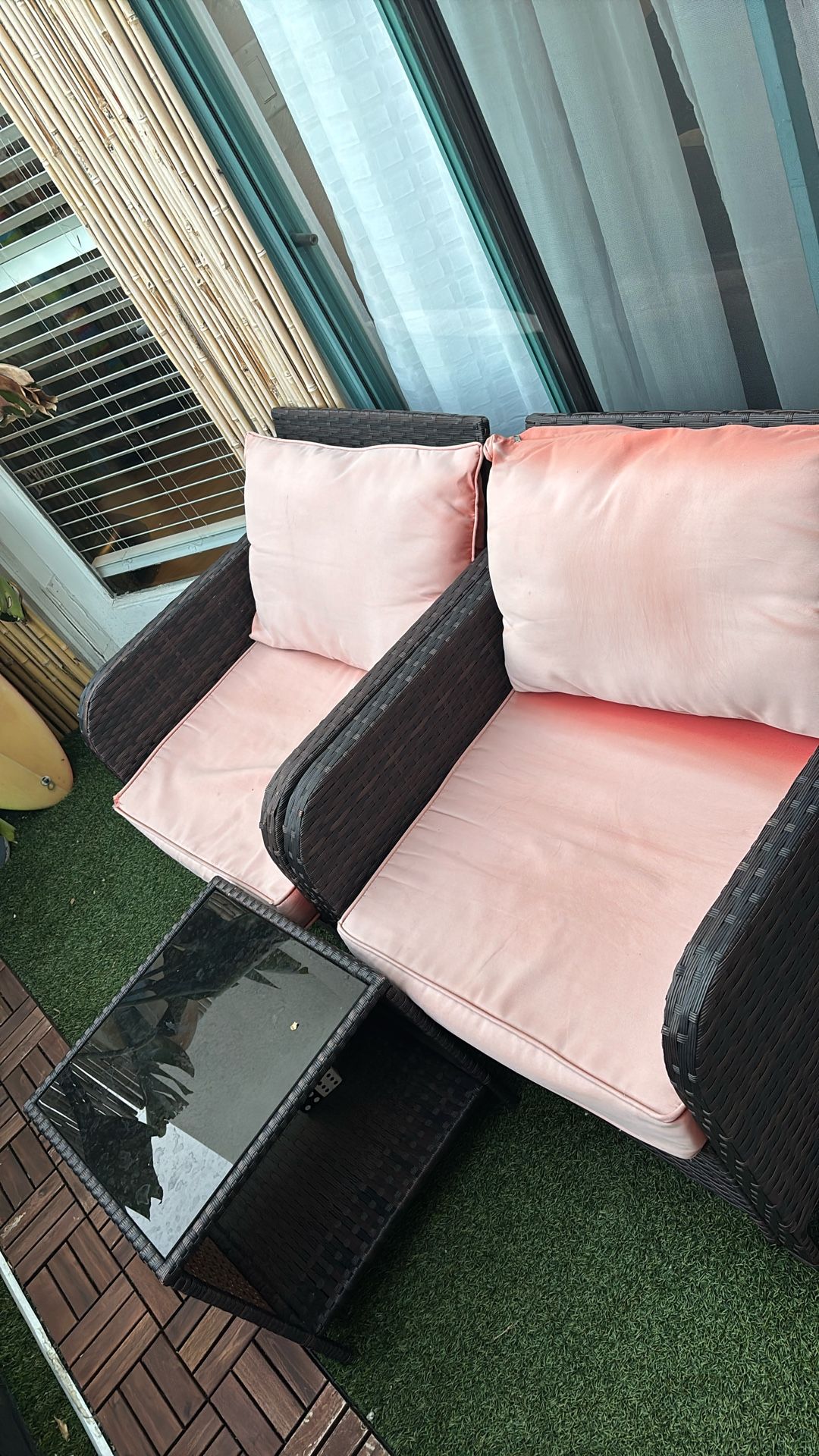 Patio Furniture Set Of 2 With Table