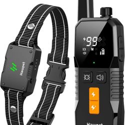 Dog Shock Collar with Remote Control - 4000FT Dog Training Collar IPX7 Waterproof Electric Collar with 4 Training Modes, Security Lock, Rechargeable e