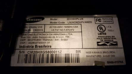 Dell 2033 SW Plus 20" monitor