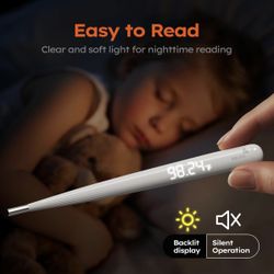 Digital Thermometer for Adults & Kids – Fast, Rechargeable (New)