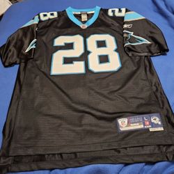 Pre-owned Carolina Panthers Jonathan Stewart Reebok Jersey, Men's Large 