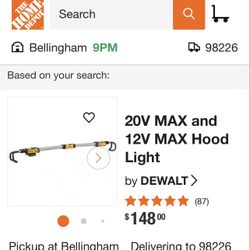Dewalt -TOOL ONLY -AUTO HOOD LIGHT