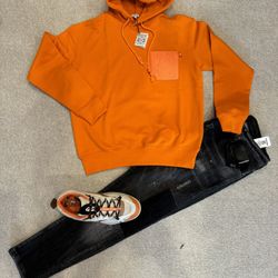 LOEWE Logo-Debossed Leather Hoodie 