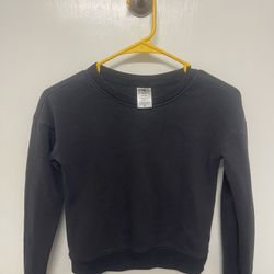 Girls 7/8 Black Lightweight Sweatshirt 