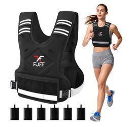 FUFF Weighted Vest Woman, 20-32 Lb Adjustable Weight Vest for Women or Men-Strength Training Body Vest for Walking Exercise Running Workout-New