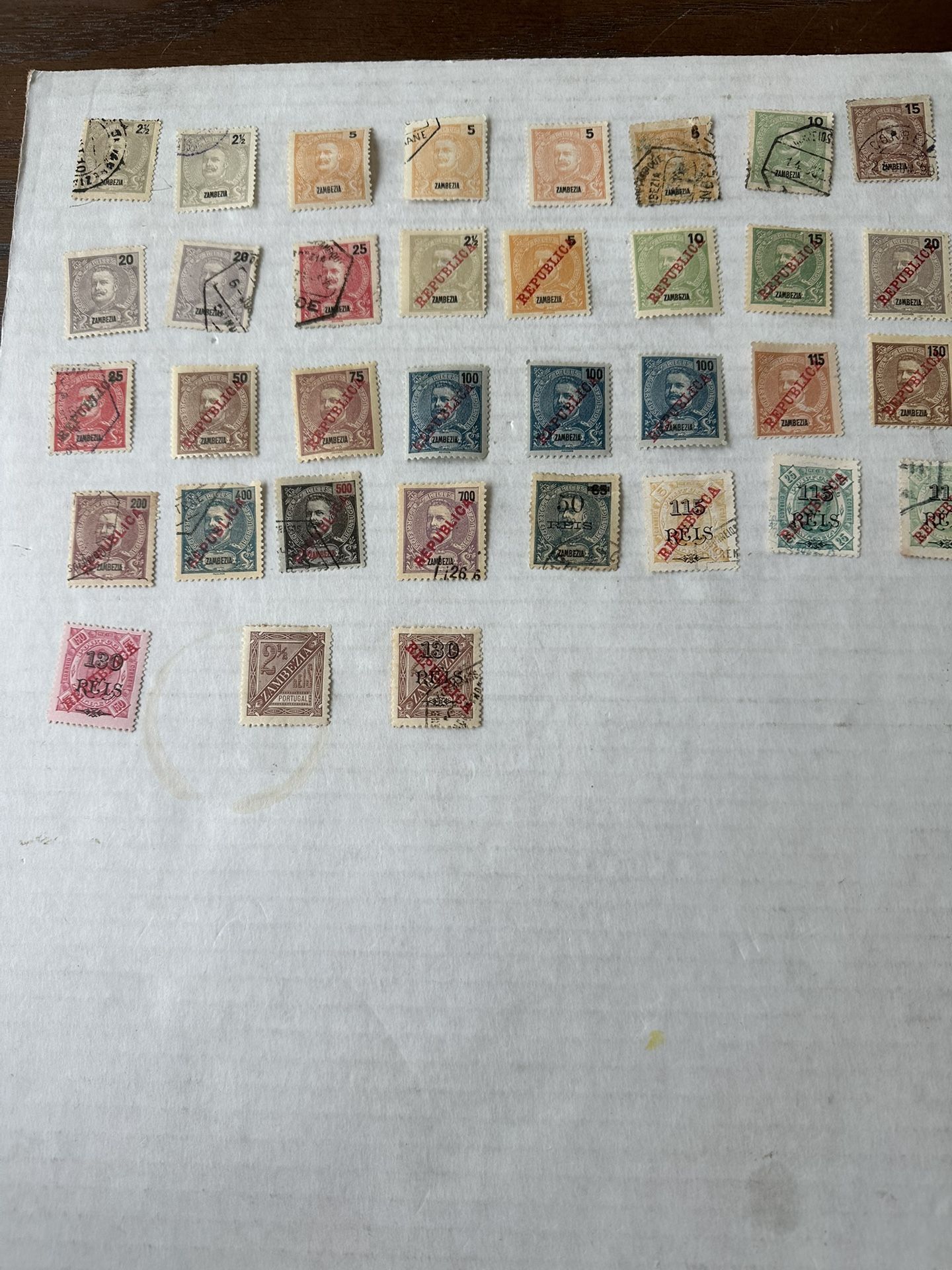 Zambezia Old Stamp Group Of 35 Was A Portuguese Colony