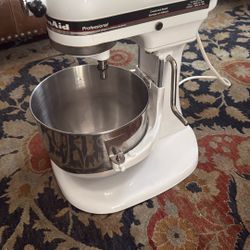 KitchenAid Professional 5qt 350w White Mixer KSM50P 10 Speed
