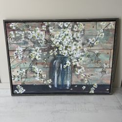 Floral Painting With Frame 