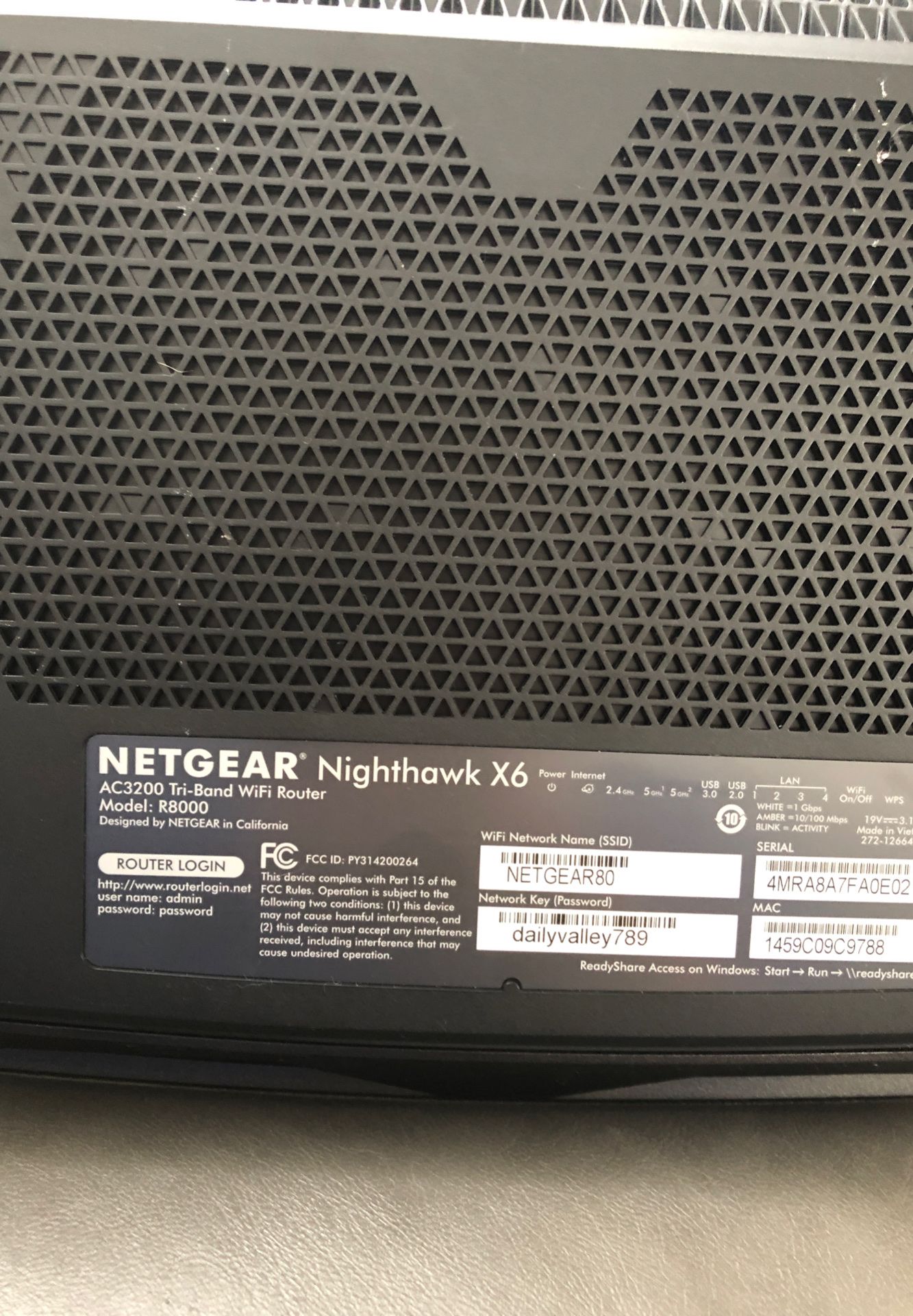 Nighthawk x6 router