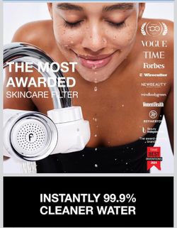Filterbaby Skincare Filter 2.0, Bathroom Sink Filter Faucet for Skin Care, 99.9% Chlorine Removal - 0.000001 MM Carbon Fiber, Clinically Tested, Skin 