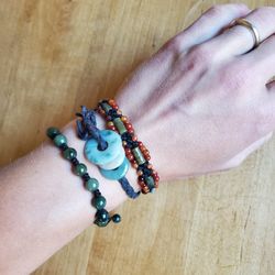 Jade Bead Boho Bracelet Set