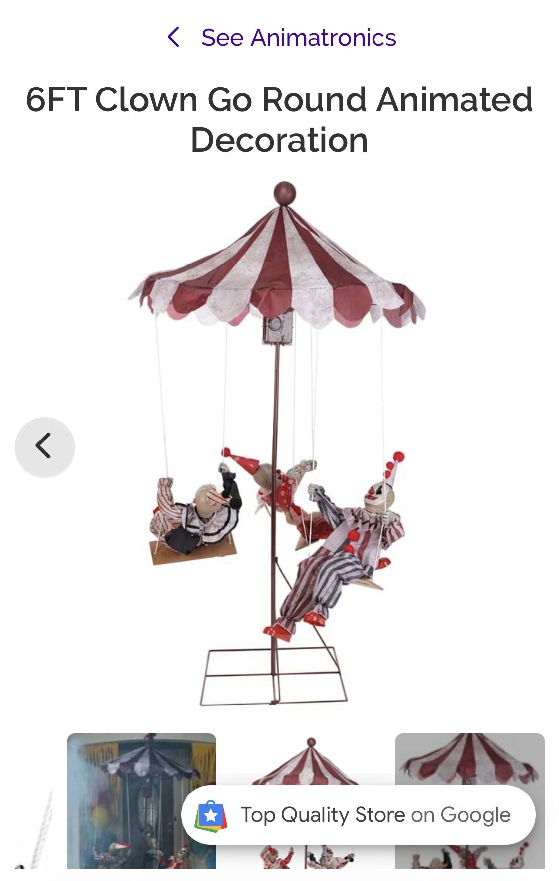 Clown Go Round Halloween Prop