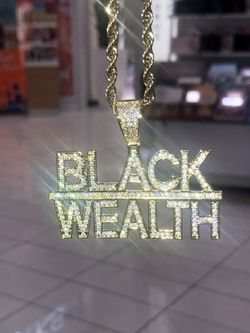 Iced out gold filled pendant Stainless steel 14k finish Rope chain necklace CZs ! Doesn’t turn green