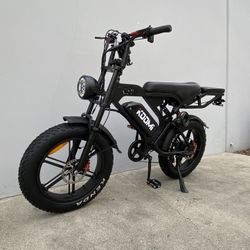 New. Retro moped e-bike 1000w 48v 20Ah hydraulic disc brakes top speed 31mph full suspension, electric bike  