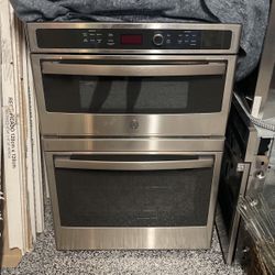 Brand New GE Top And Bottom Oven And Microwave 