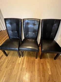 3 Leather Chairs