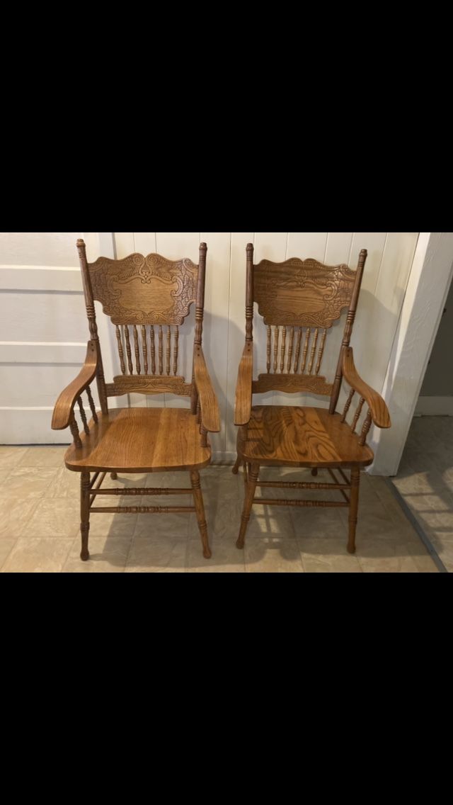 Pair Of Oak Chairs