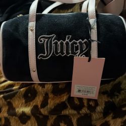 Juicy Couture, Black And Baby Pink Purse