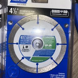 Norton diamond professional grade 4 1/2 cutting blade put me on
