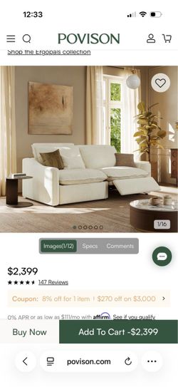 Povison Power Reclining Love Seat