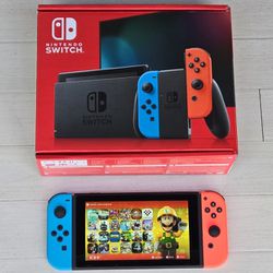 NINTENDO SWITCH V2 **MODDED* (BRAND NEW) 3x TRIPLE BOOT UP TO 10000 GAMES 