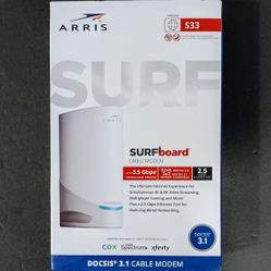 ARRIS - SURFboard S33 DOCSIS 3.1 Multi-Gig Cable Modem (Brand New)