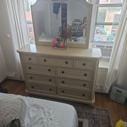 Bobs Furniture Dresser, Light Cream Color