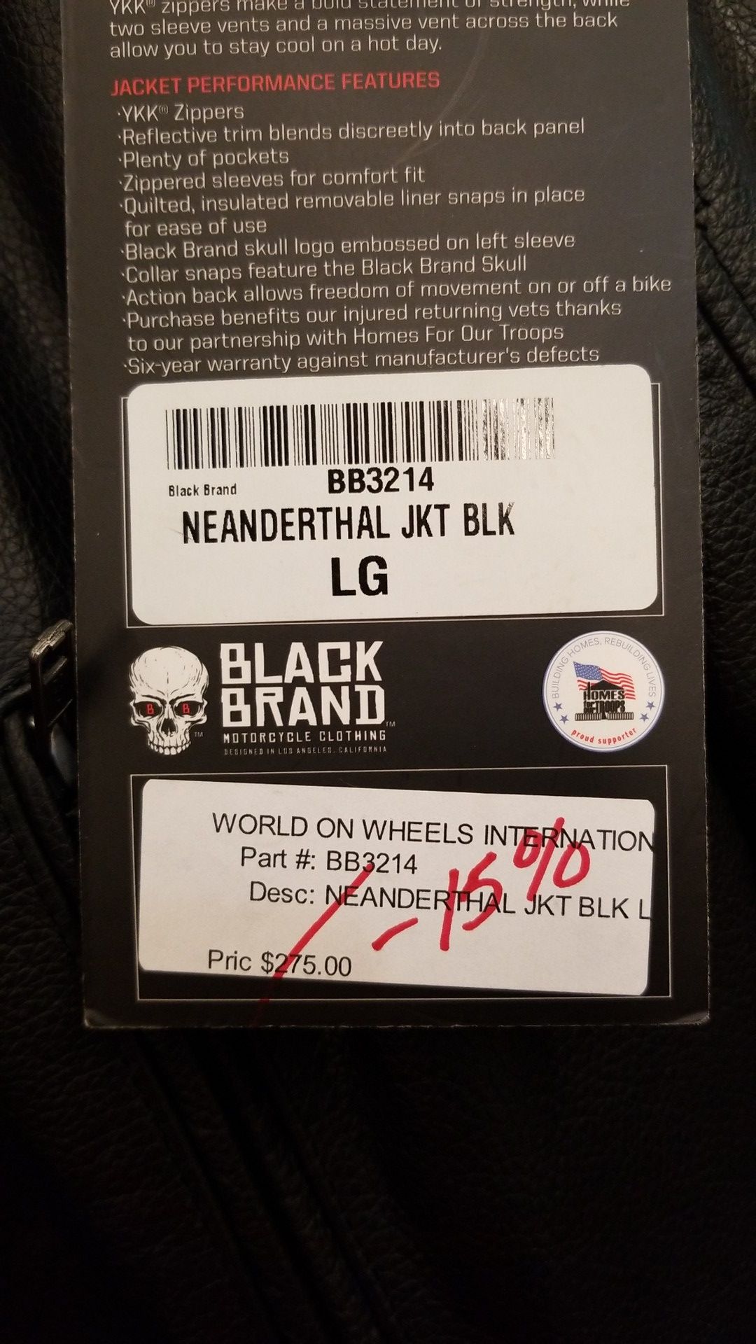 Black brand hot sale neanderthal leather jacket