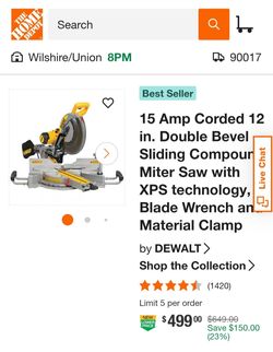 Dewalt sliding saw
