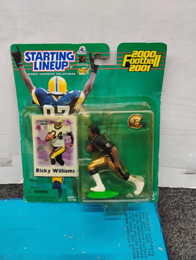 2000 NFL Starting Lineup action figure featuring Ricky Williams