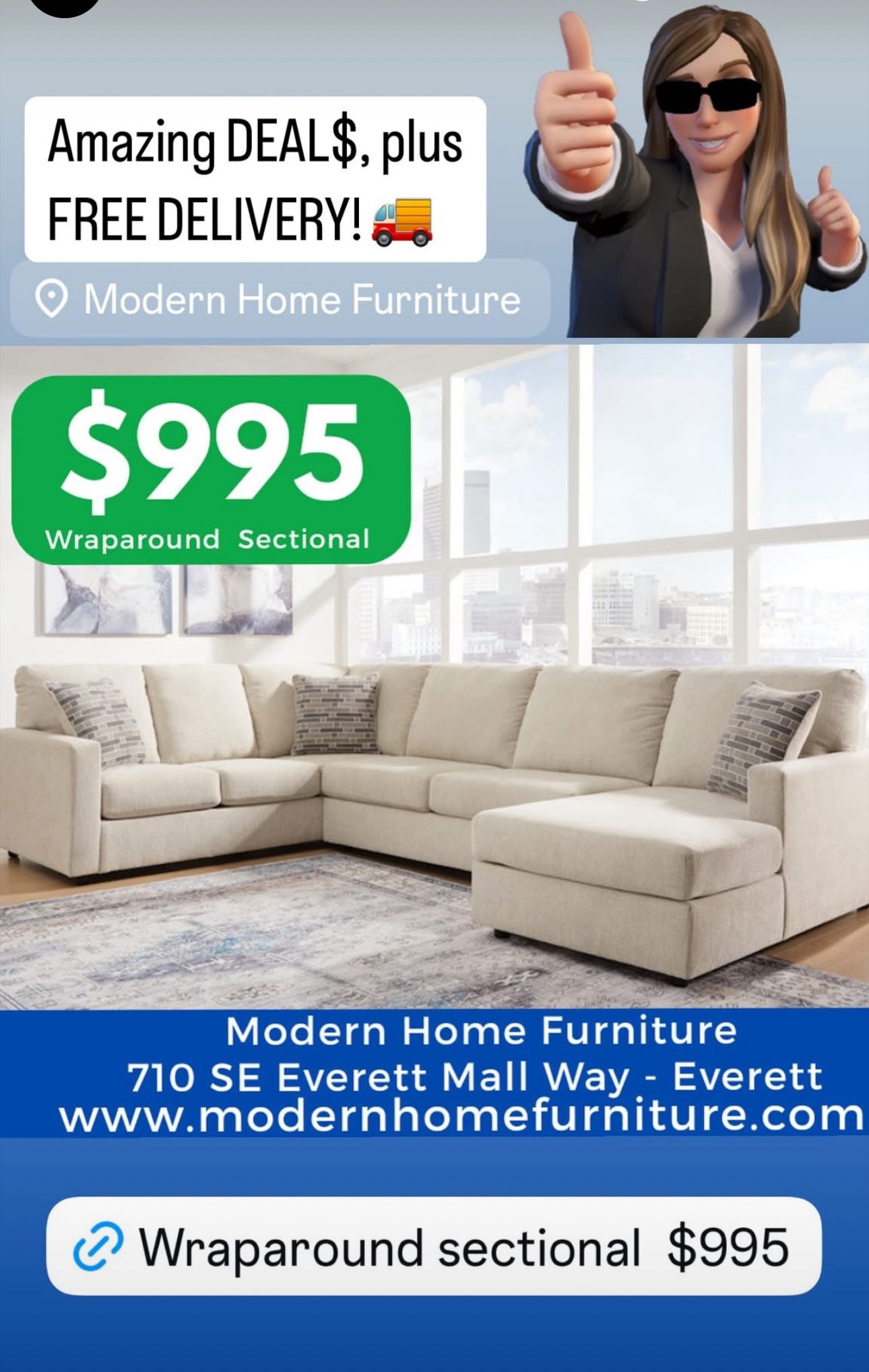 Wraparound Sectional ( Modern Home Furniture)