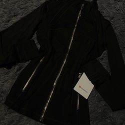 Lulu gold zipper define jacket