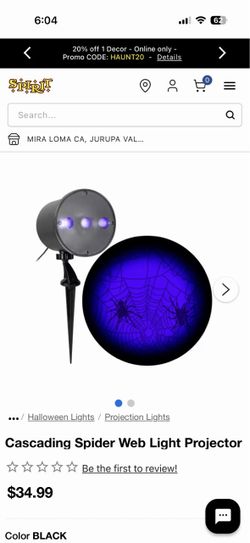 HOME ACCENTS HOLIDAY LED Spider Illusion Projector