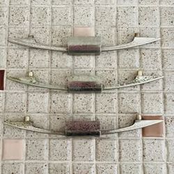 Vintage Art Deco/Streamline Moderne Mid-Century Modern Drawer Pulls-Set of 3