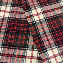 Glen Lossie  Tartan Scarf Fringe Made In Scotland  Stewart Vintage Christmas EC