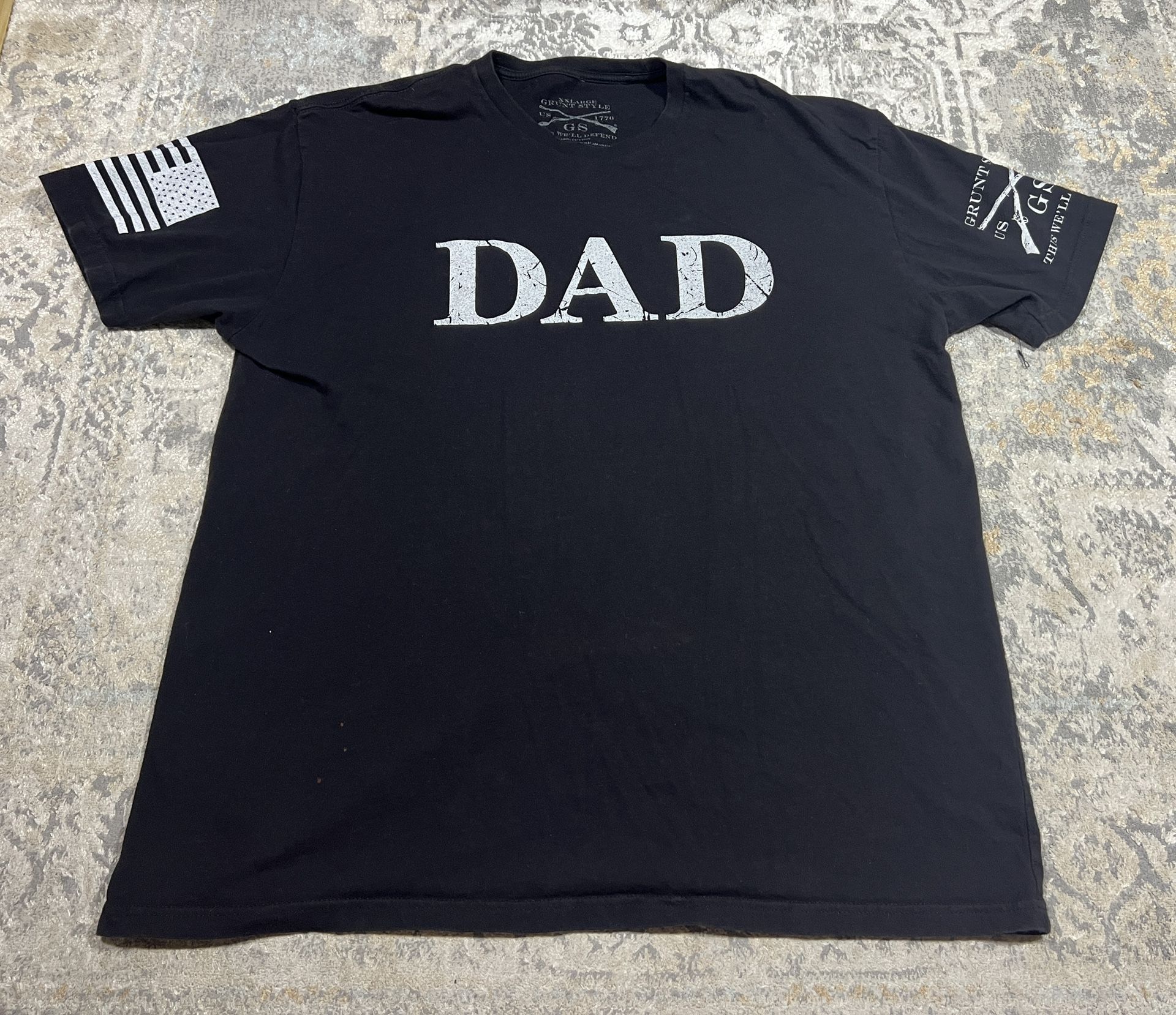 Grunt Style Dad Defined Military Black T-Shirt Men's Size XXL