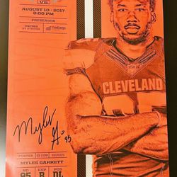 NFL Cleveland Browns Myles Garrett 11x17 2017 Preseason Promo Poster