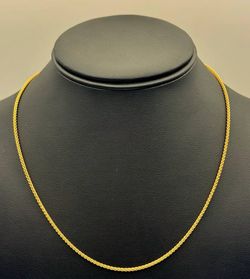 New Jewelry 14k yellow gold Twist chain necklace 18” 1.30mm width