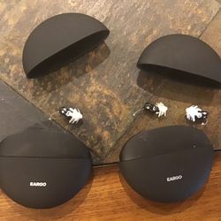 2- EARGO Charging Holders, 3 Earbuds- Battery In Hearing Aids Is Weak
