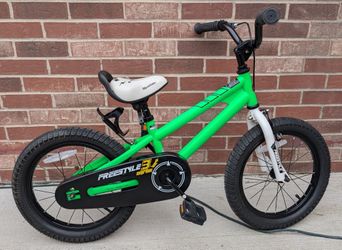 Royal Rider 16" Freestyle Upgrade neon green bicycle.