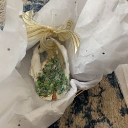 Set of 12 Hand Made Christmas Ornaments (Oyster Shells)